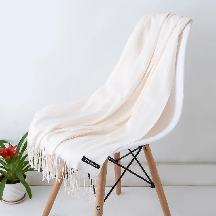 Desgine Brand Solid Women Cashmere Scarf Autumn Winter Warm Shawls Wraps 2024Men's Pashmina Tassels Scarves Female Foulard Mujer