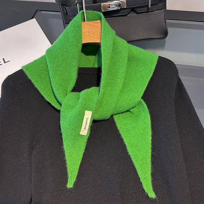 100% Wool Winter Scarf For Women Long Warm Cashmere Scarves Hijab Solid Lady Shawl Wrap Female Pashmina Bandana Head Scarfs New