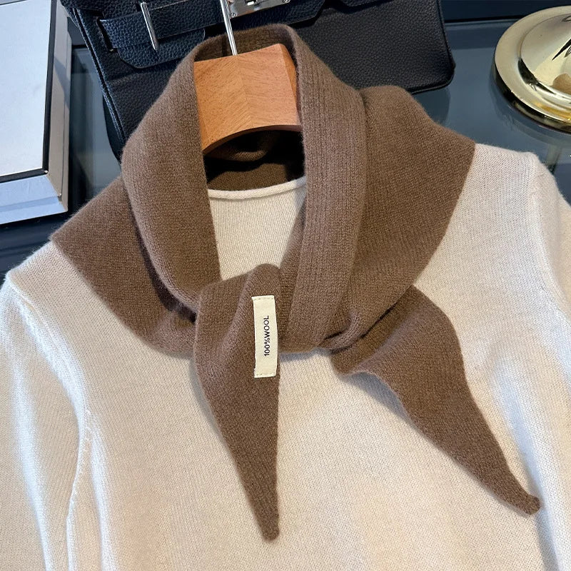 100% Wool Winter Scarf For Women Long Warm Cashmere Scarves Hijab Solid Lady Shawl Wrap Female Pashmina Bandana Head Scarfs New